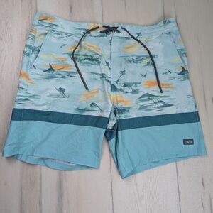AFTCO American Fishing Tackle Co Men 38‎ Cocoboardie Unlined Fishing Boardshorts
